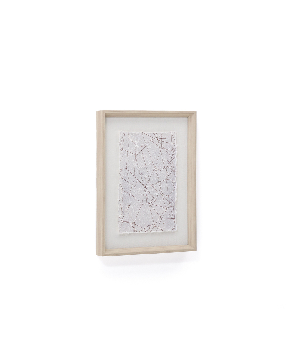 Durkan Абстрактная картина на переработанной бумаге белая 30 x 40 см