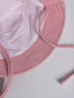 Розовая панама для девочки на лето с завязками