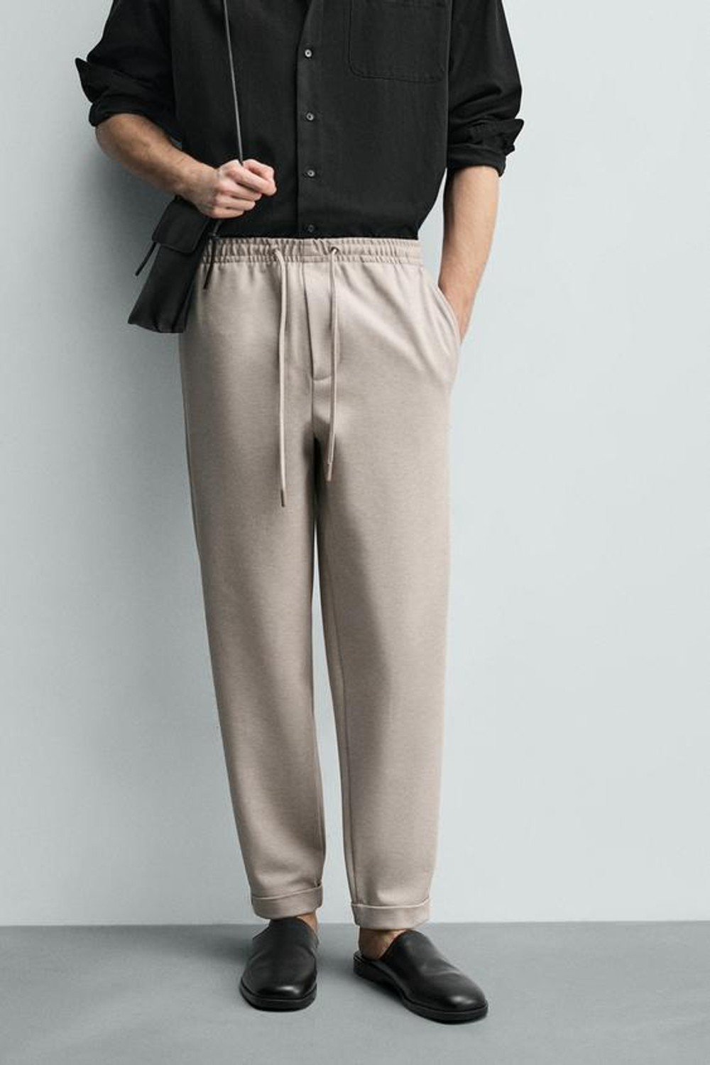 ZARA БРЮКИ-ДЖОГГЕРЫ NON IRON КОМФОРТНОЙ ПОСАДКИ, СВЕТЛЫЙ РЫЖЕВАТО-КОРИЧНЕВЫЙ