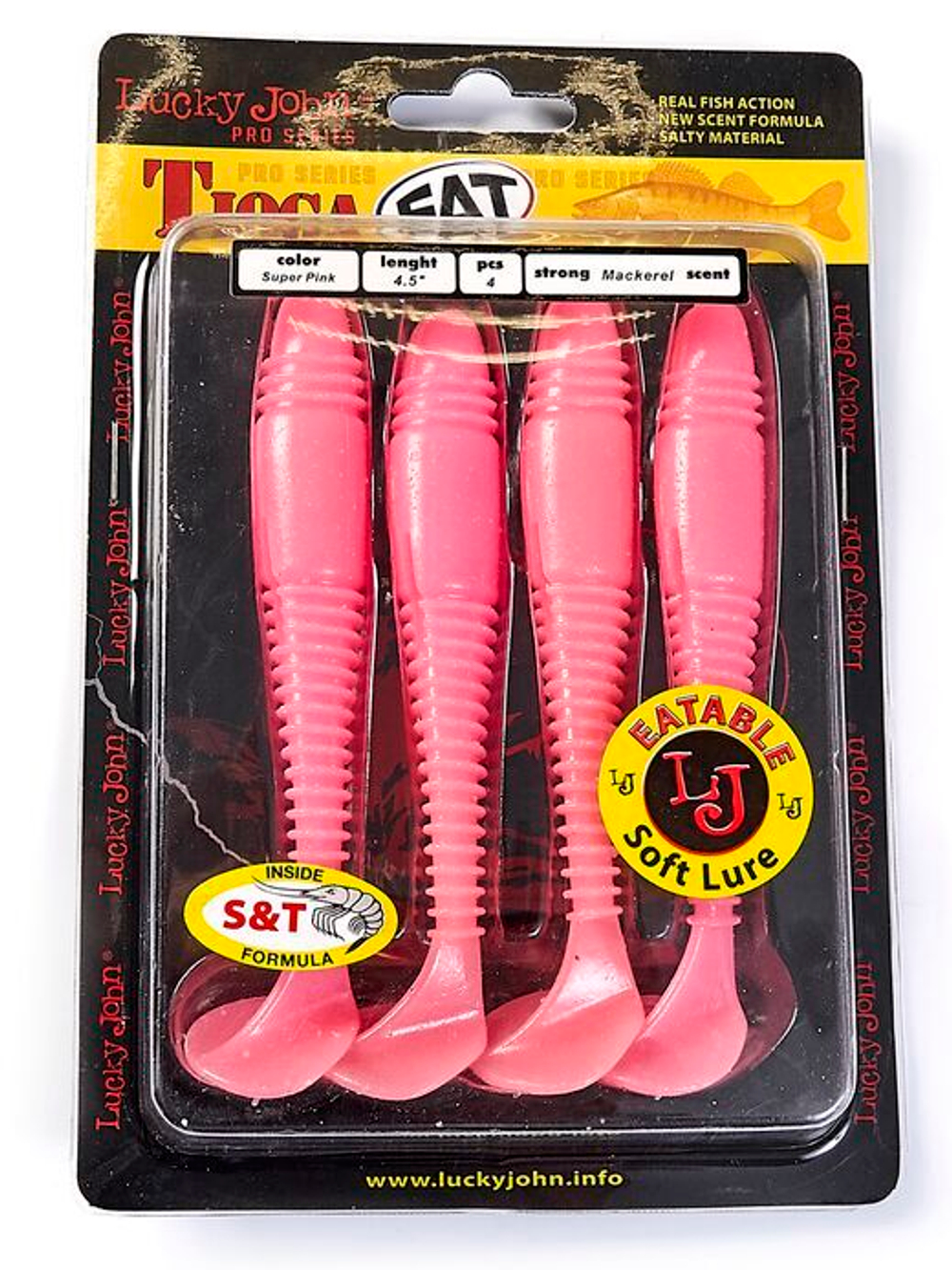 Виброхвосты съедобные LJ Pro Series TIOGA FAT 4.5in (11.40)/F05 4шт.