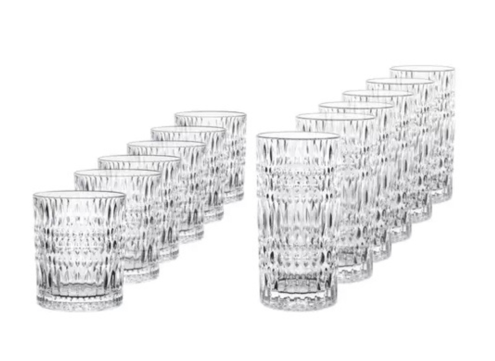 ETHNO - Набор стаканов 12 шт: 6 шт. низких 304 мл и 6 шт. высоких 434 мл