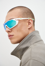 Спортивные очки 720armour Analog Pro / Glossy White / Matte White Gasket / Smoke Full Blue Ti Lens