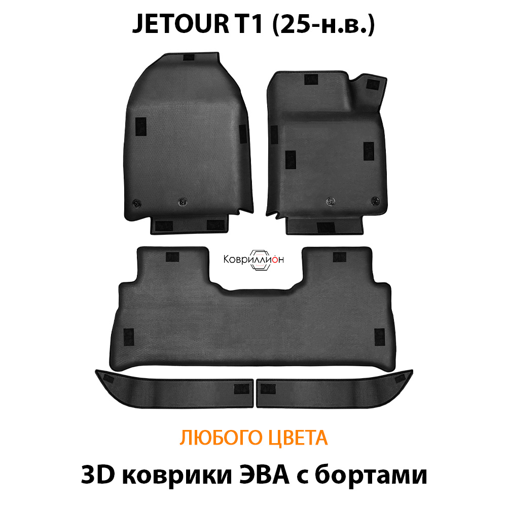 Автомобильные коврики ЭВА с бортами для JETOUR T1 (25-н.в.)