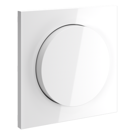 Накладка для светорегулятора поворотно-нажимного, S70 (белый глянцевый)