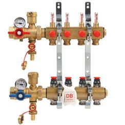 Комплект коллекторного узла Giacomini с динамич. регулир. расхода 1 x 18 /3, R553FKDB103