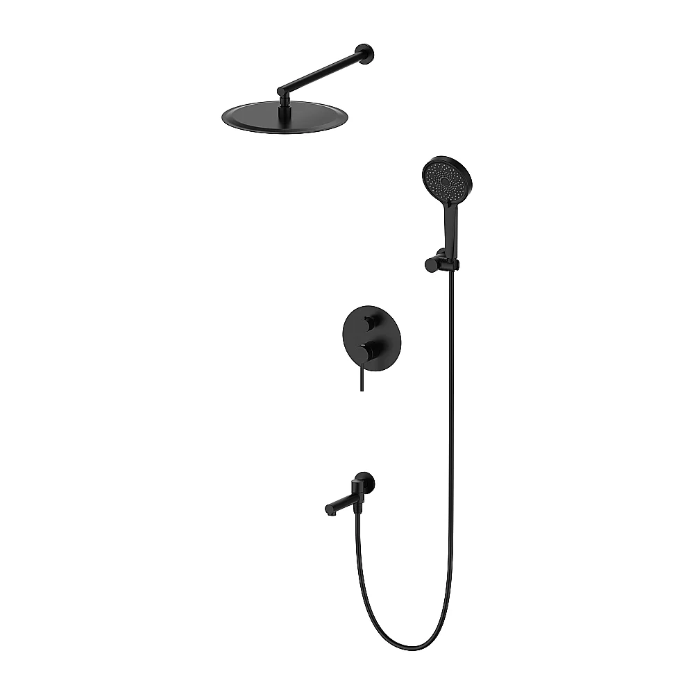 Душевая система Oliveeka Y OL-939017-MB черная матовая