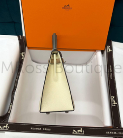 Сумка Hermes Kelly женская в молочном цвете