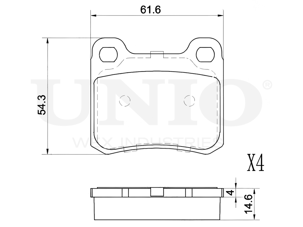 Колодки тормозные диск. задние UNIO BRP-20211