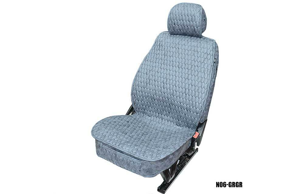 Накидки сидений ПОЛНЫЙ Coolpart MAXIMAL LUX (кт) - N-05-GRGR (Эфф мокрой кожи) серый/ шов серый