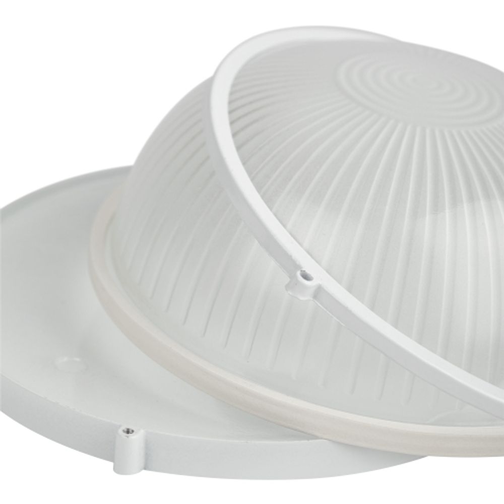 Светильник ЭРА НБП 03-100-001 Акватермо алюминий/стекло IP54 E27 max 100Вт D240 круглый белый | Светильники ЖКХ РБ