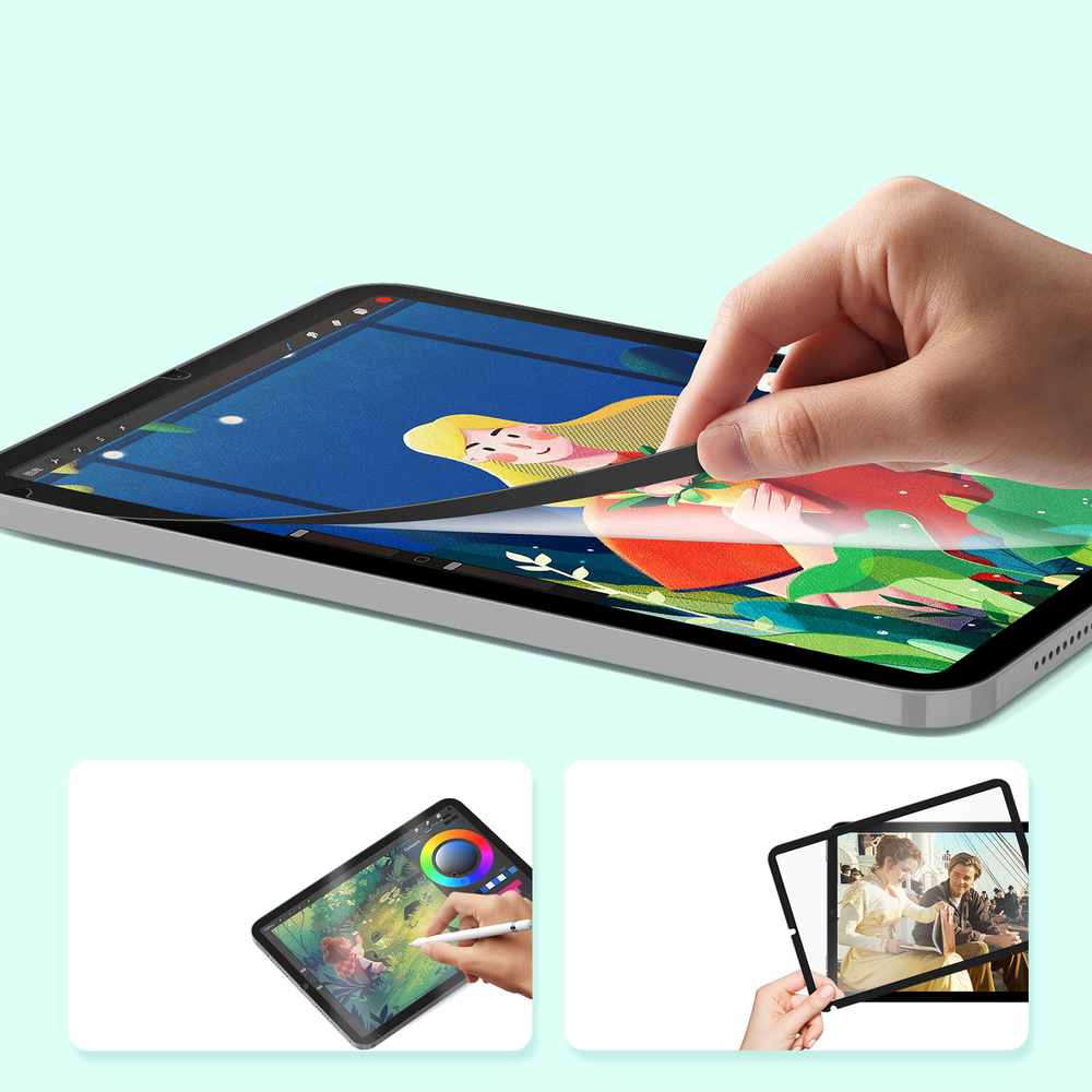 Защитная пленка с бумажной текстурой для планшета iPad Mini 6 и Mini 7, серия Naad Series Paper от Dux Ducis