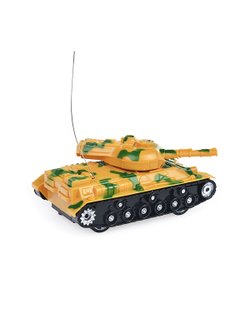 Игрушка Танк Камуфляж, радиоуправляемый (768-D20), цвет желтый