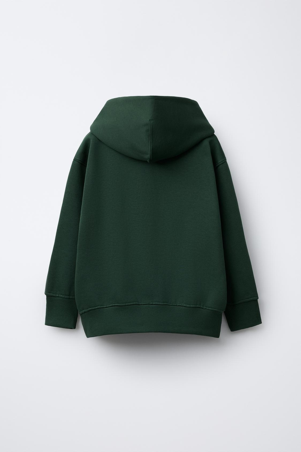 ZARA БАЗОВОЕ ХУДИ С КАПЮШОНОМ, БУТЫЛОЧНО-ЗЕЛЕНЫЙ