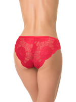 Трусики-бразилиана с задней частью из кружева (Размер: S) (Цвет: темно-синий)