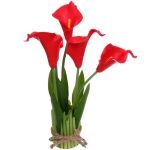 Цветочная композиция «Весенняя рапсодия» 15*30см Каллы красные