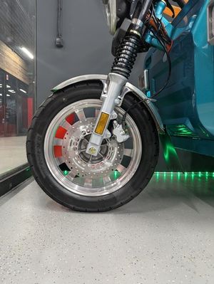 Грузовой электрический трицикл IKINGI CARGO MAX Q30 3000W (72V/45Ah) - Бирюзовый фото №8