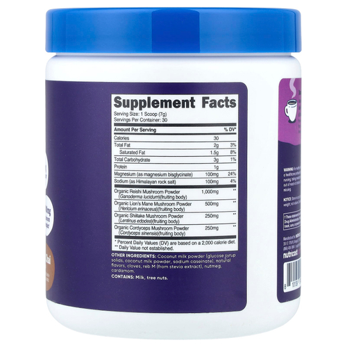 Nutricost, Nutrizen™, Unwind, адаптогенный грибной напиток, со вкусом карамельного чая, 207 г (7,4 унции)