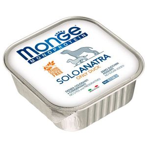 Влажный корм Monge Dog Monoprotein для собак, паштет из утки, консервы