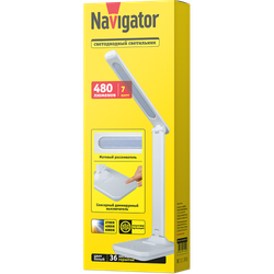 Светильник Navigator 93 155 NDF-D044-7W-MK-WH-LED на основании, белый