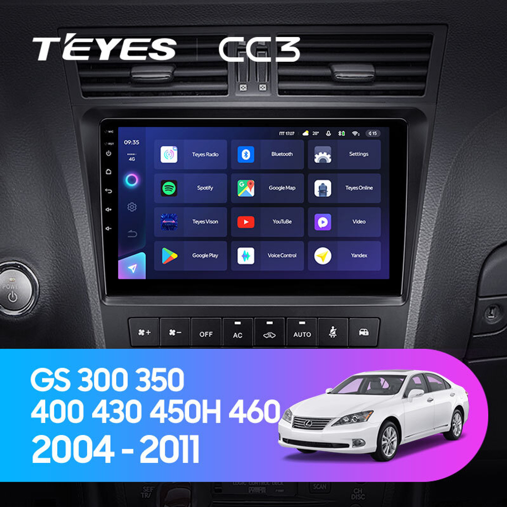 Teyes CC3 9" для Lexus GS 300, 350, 400, 430, 450, 460 2004-2011