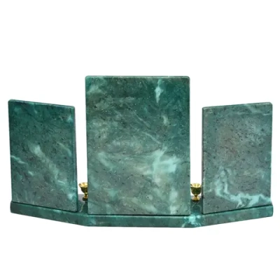 Триптих из змеевика "Николай, Иисус, Богородица" 240*65*130 мм