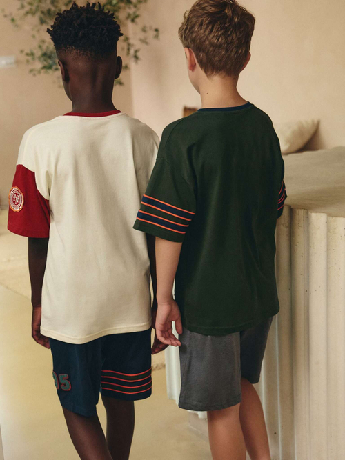 Пижама для мальчика Next 226-235, 2 шт., Молочный, Зеленый