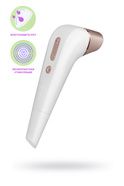 Вакуум-волновой бесконтактный стимулятор клитора Satisfyer Number Two, ABS пластик, белый, 17 см