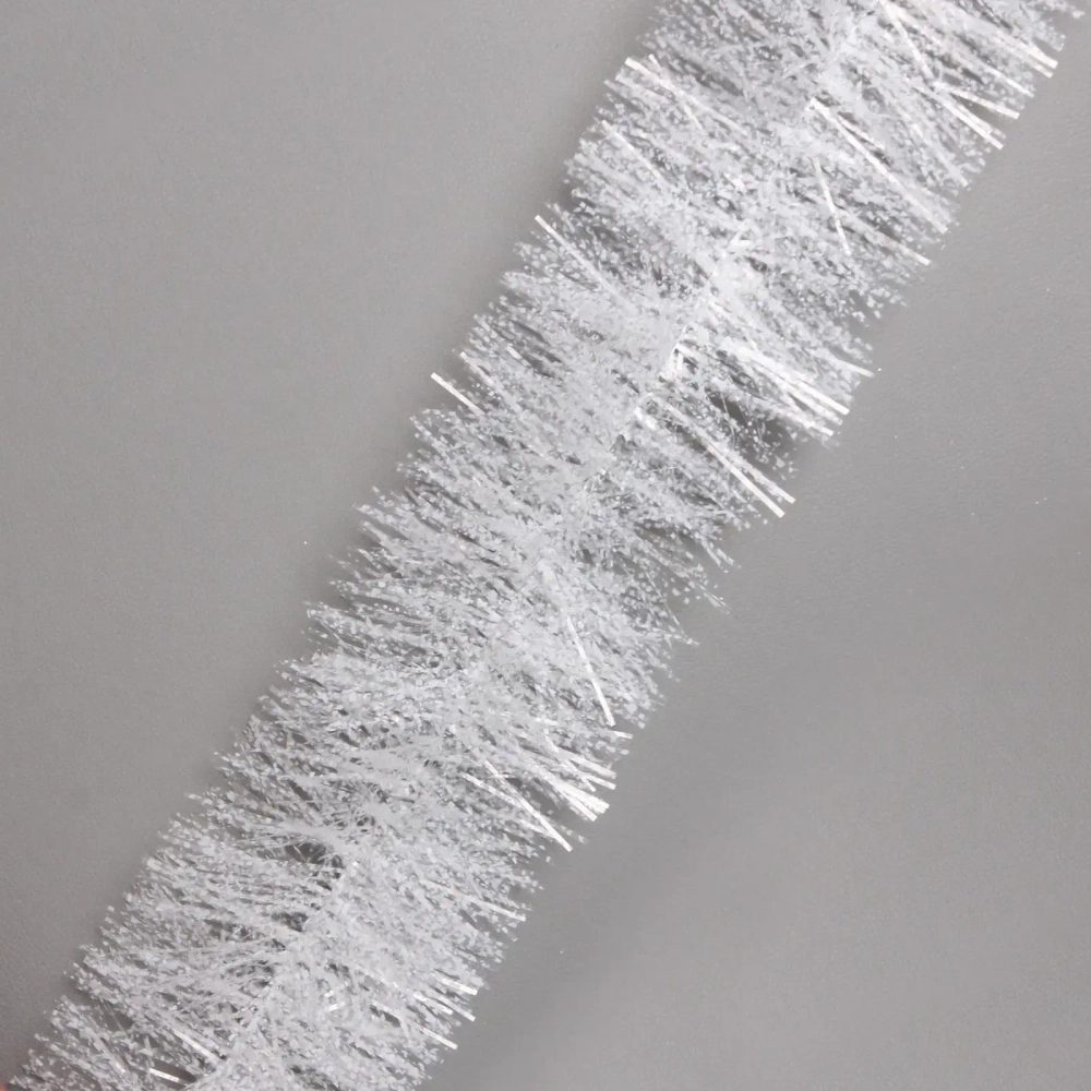 Мишура 2 м 11 см «Хлопья снега», Белый