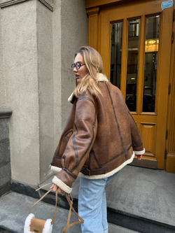 Дубленка Винтаж карамель