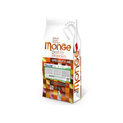 Сухой корм для взрослых собак всех пород с кроликом, рисом и картофелем Monge Dog PFB Specialty Monoprotein 26/16 15кг