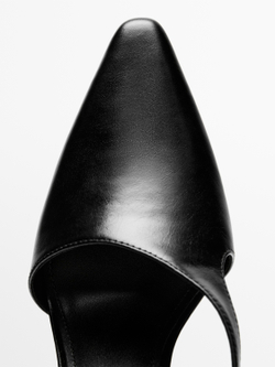 Massimo Dutti Асимметричные туфли на высоком каблуке, черный