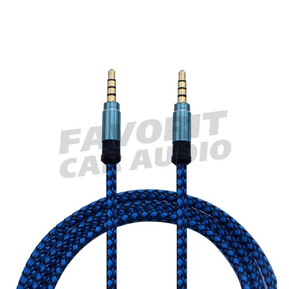 AUX Кабель 0.8m стерео 3,5 Синий