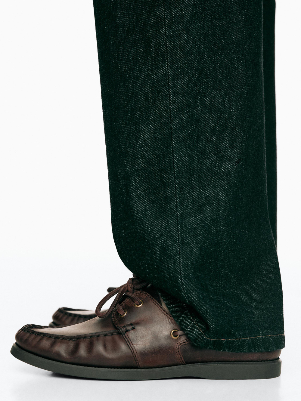 Massimo Dutti Промасленные кожаные туфли для яхтинга, коричневый