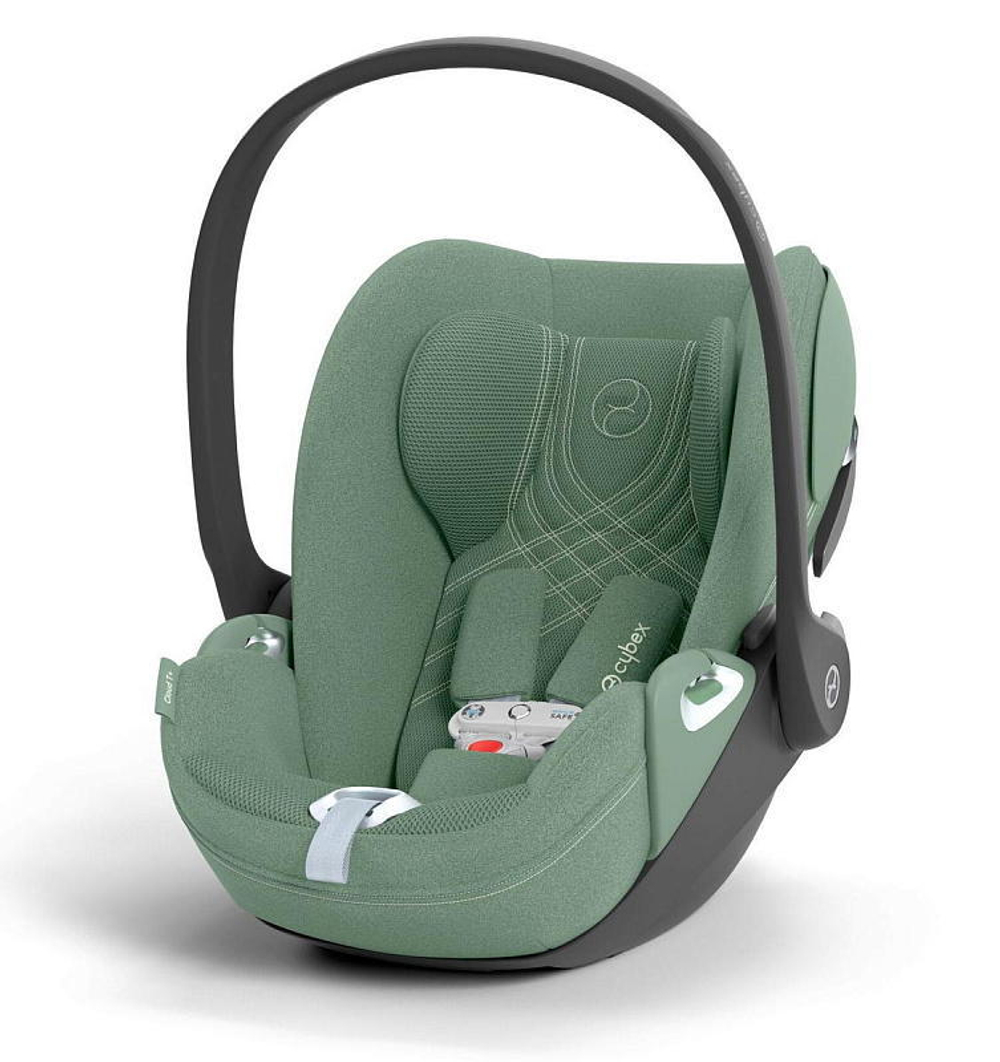 Коляска 3 в 1 Cybex Priam IV Matt Black complete и автокресло Cloud T i-Size Leaf Green Plus Off White