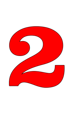 Наклейки цифры Policomprint М12, 3х4 см.