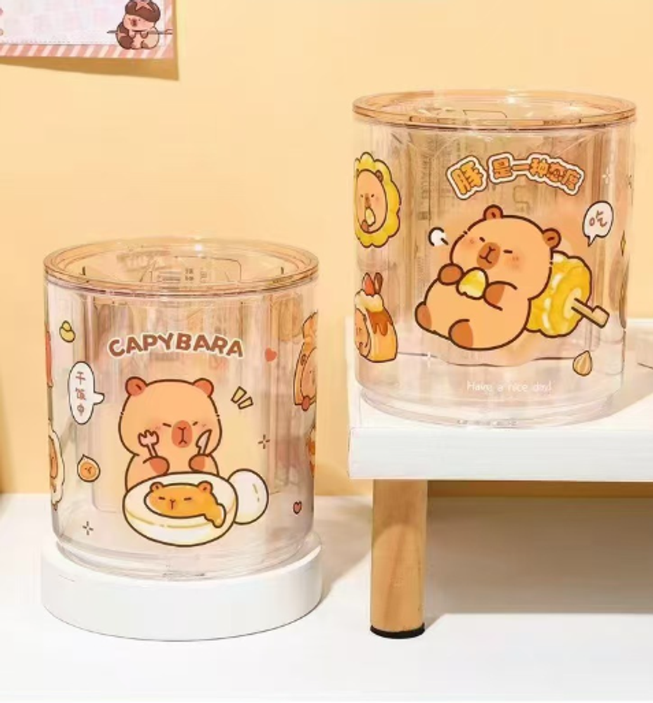 Органайзер для канцелярии "Capybara food"