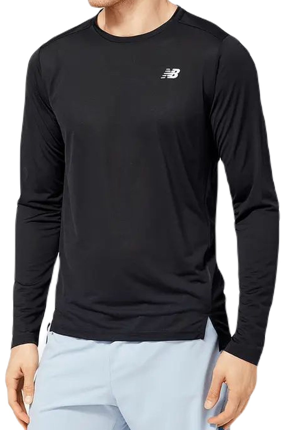 Мужская теннисная футболка теннисная New Balance Accelerate Long Sleeve - black