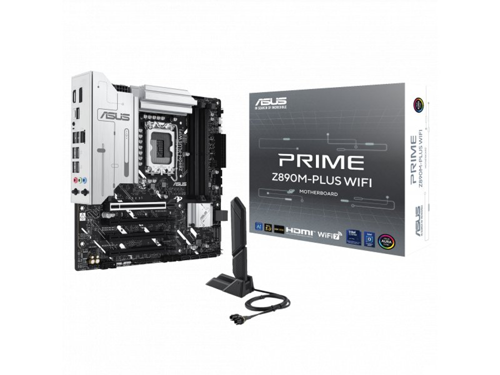Материнская плата Asus Prime Z890m-plus Wifi, Socket LGA 1851, Intel Z890, mATX, RTL [90MB1J80-M0EAY0]