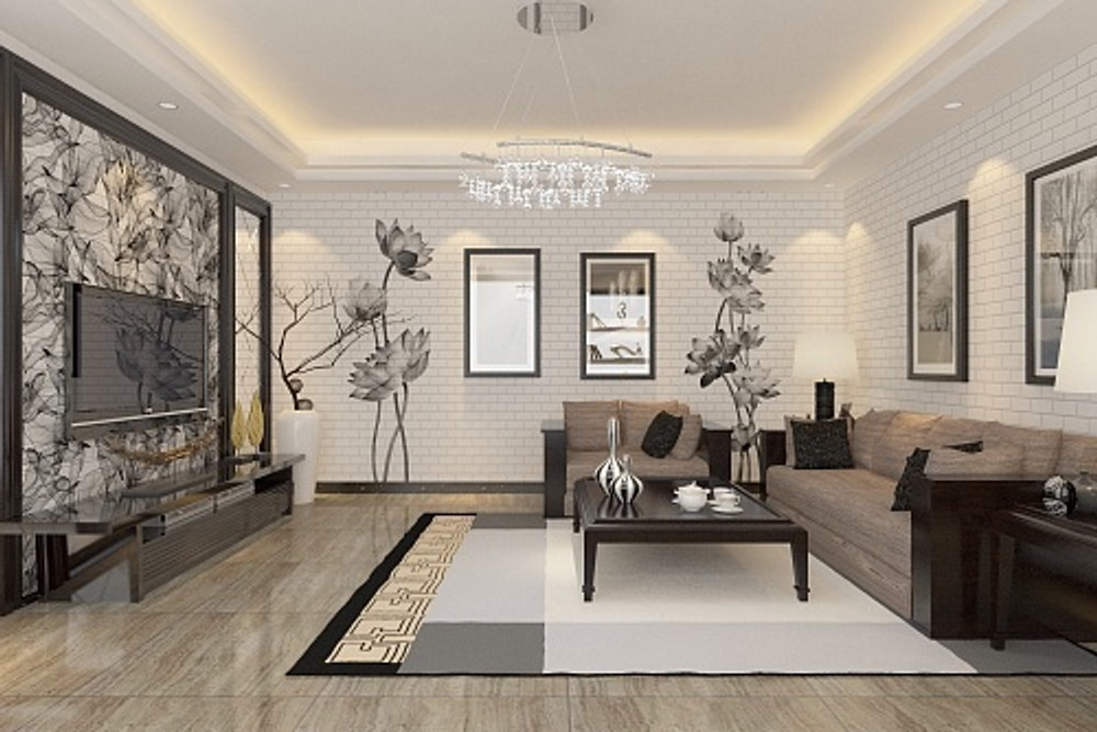 Панель ПВХ фотопечать 3D Panda Цветочные узоры 2700х250 мм