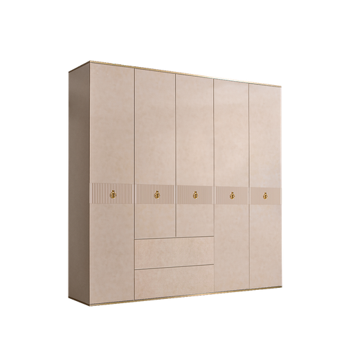 Шкаф 5-ти дверный без зеркал, с выдвижными ящиками