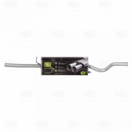 Глушитель основной для ВАЗ 2110 алюминизированный Trialli