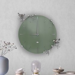 Часы настенные Терра Колор Зеленый нефрит Сильвер