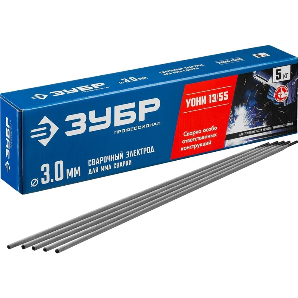 Электроды Зубр 40025-3.0 УОНИ 13/55 3х350 мм 5 кг