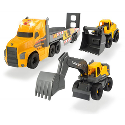 Mack, Volvo Экскаватор-погрузчик 70 см свет звук Dickie Toys 3729012