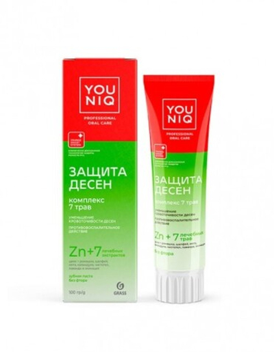 GRASS Зубная паста защита десен YOUNIQ, 100 гр