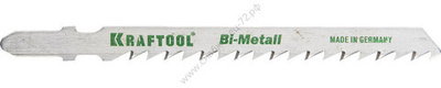 KRAFTOOL T144DF, EU-хвост., по дереву Bi-Met, шаг 4мм, 75мм, 2шт., Полотна для лобзика (159520-4)