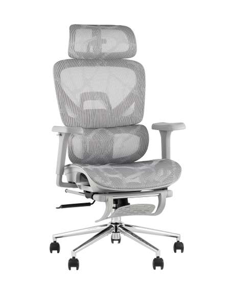 Кресло офисное TopChairs Vertus серая сетка
