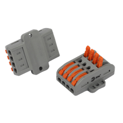 Клемма ЭРА NO-225-400 проходная с монтажной площадкой 222-2414Р с рычагами 4 полюса 0.08-2.5/4 мм2 (упаковка 10 шт.)