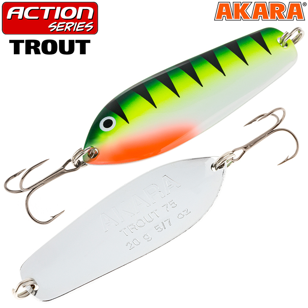 Блесна колебалка Akara Action Series Trout 55 11,5 гр. 18-Sil