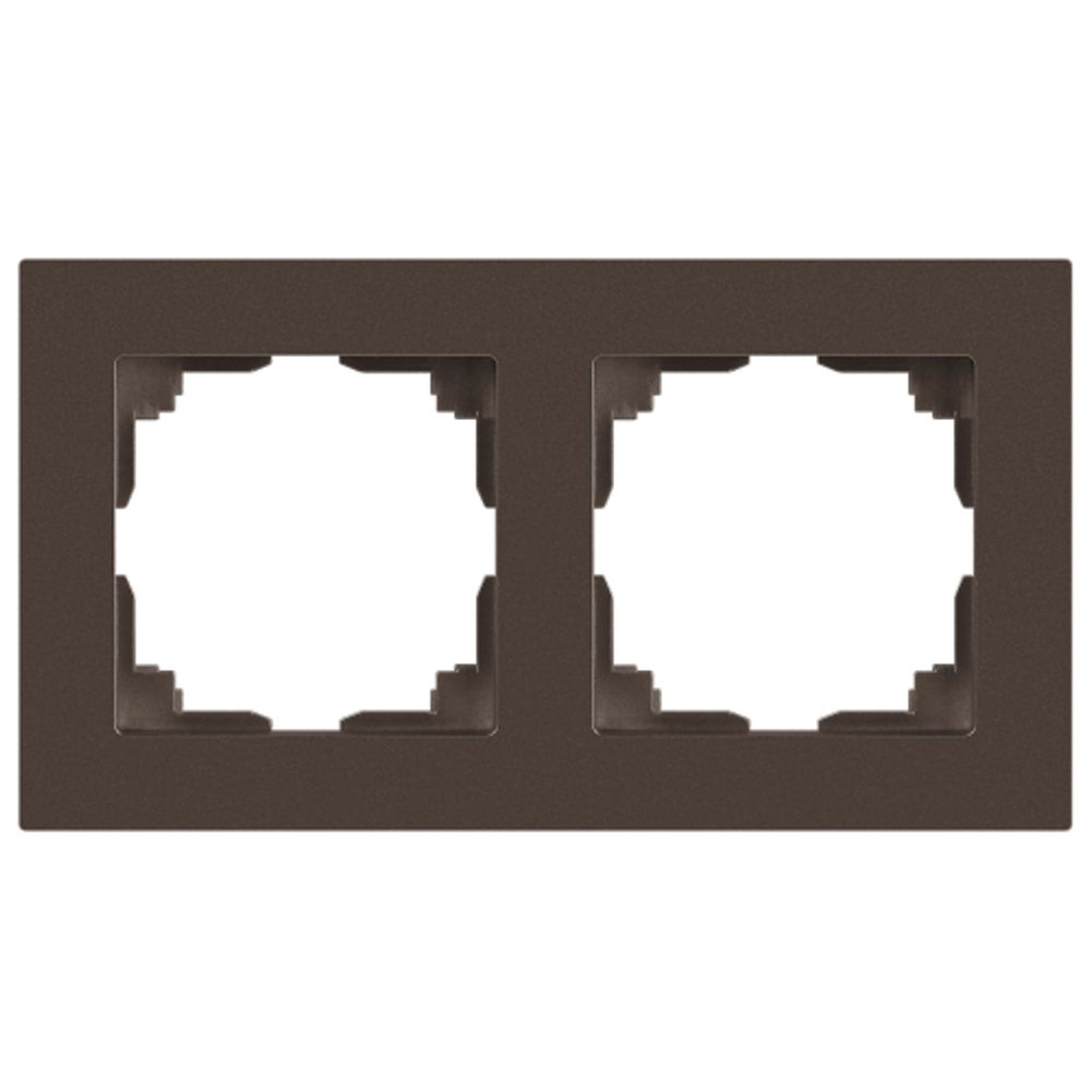 Рамка для розеток и выключателей Intro Accent 6-502-08 на 2 поста, СУ, бронза